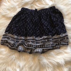 Navy Blue And White Skirt